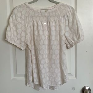 Loft Cotton Blouse - gold thread detail